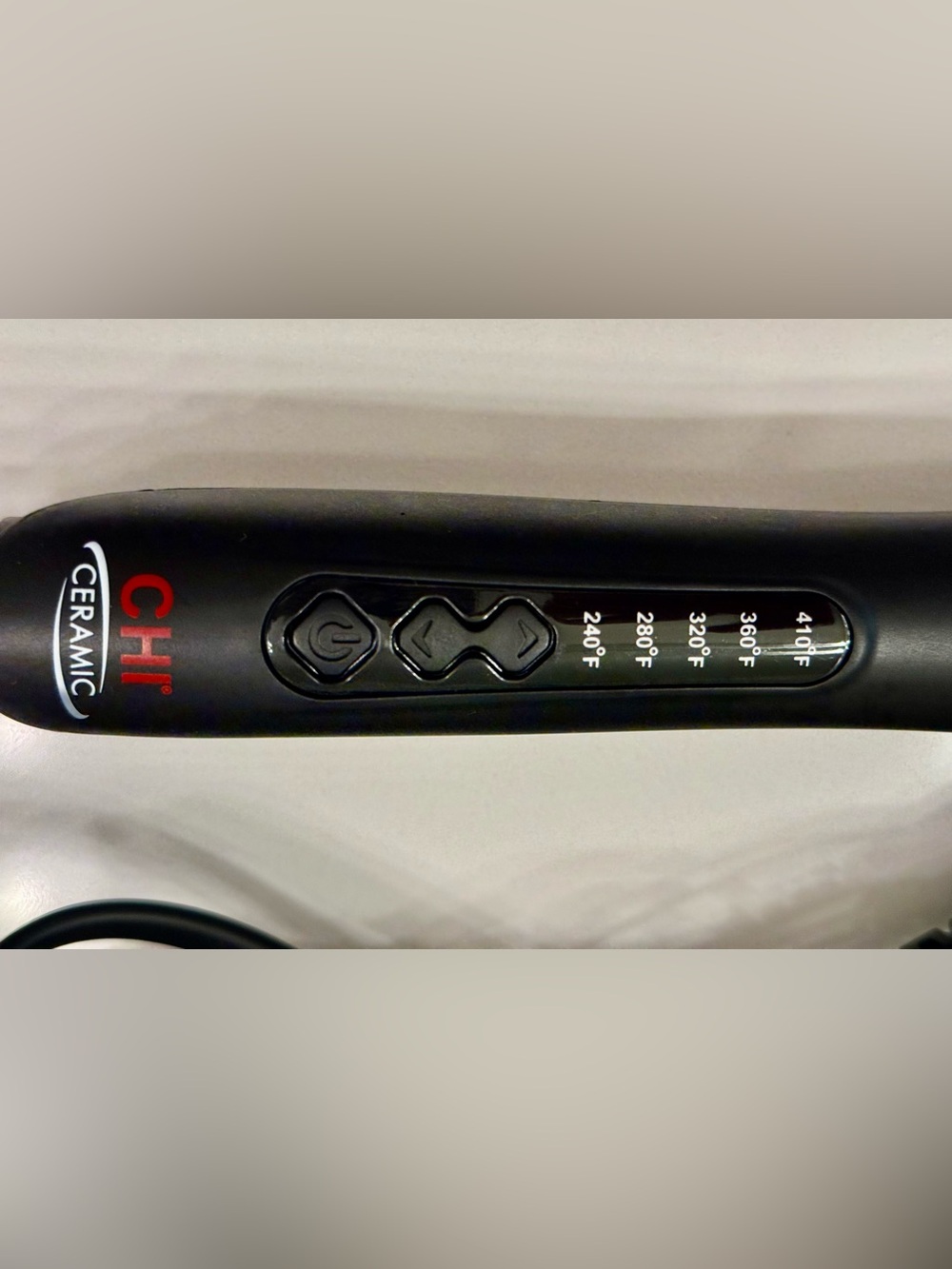 CHI Ceramic Digital Curling Iron Gold Barrel Adjust. Temp. Excellent Condition